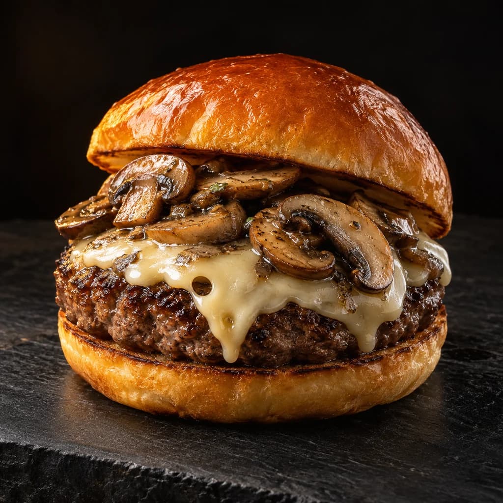 Mushroom Swiss Burger